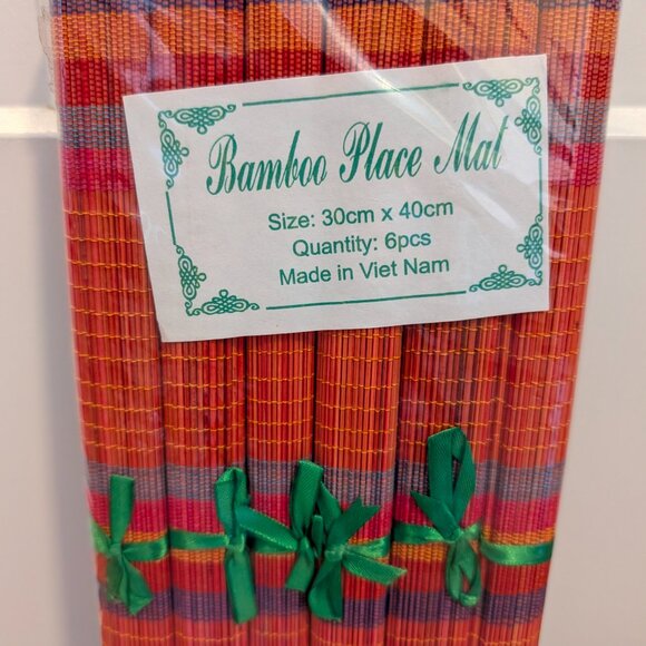 NEW 6 bamboo placemats direct FROM VIETNAM - Picture 2 of 2